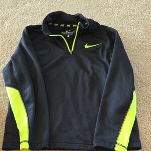 Nike Kids Black and Neon Green Jacket